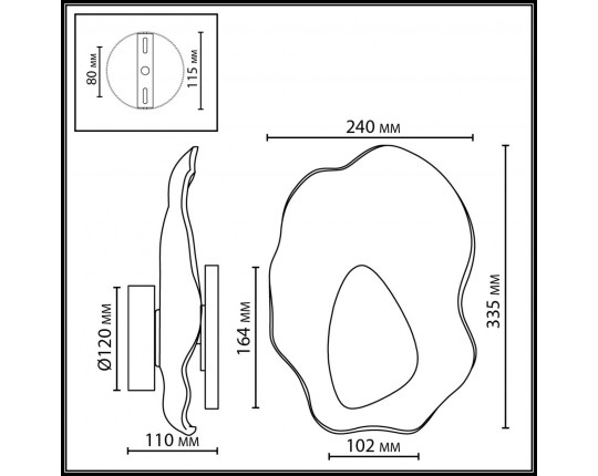 Настенный светодиодный светильник Odeon Light Coralla L-Vision 5461/12WL