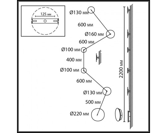 Настенный светильник Odeon Light HIGHTECH 7115/36WL
