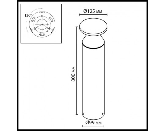 Ландшафтный светильник Odeon Light NATURE 7119/12GLA