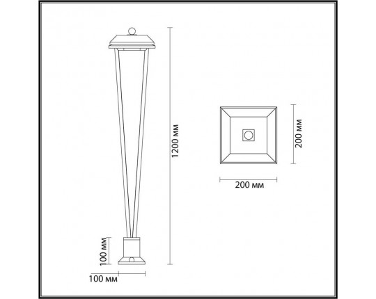 Уличный светодиодный светильник Odeon Light Nature Bearitz 6655/12GA