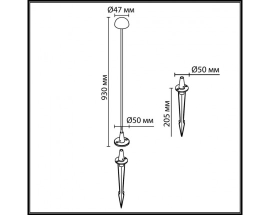 Уличный светильник Odeon Light Nature 7122/4GLB