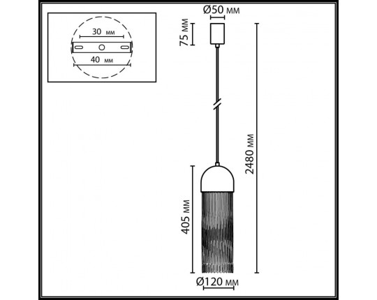Подвесной светильник ODEON LIGHT ECODESIGN CORK 7073/1