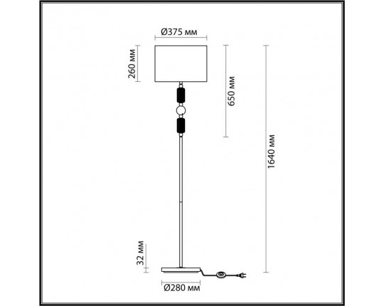 Торшер Odeon Light Classic Candy 4861/1F