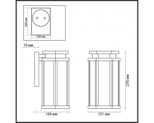 Уличный настенный светильник Odeon Light Nature Gino 4048/1W