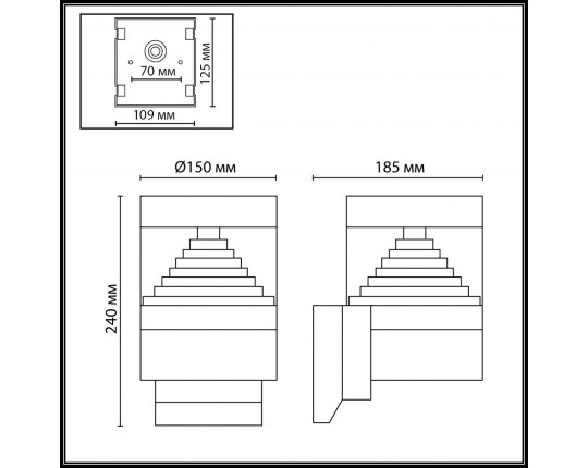 Уличный настенный светодиодный светильник Odeon Light Nature Hulk 7140/20WL