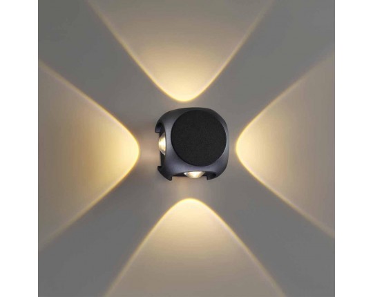 Уличный настенный светодиодный светильник Odeon Light Hightech Miko 4222/8WL