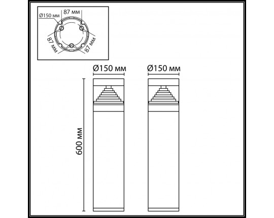 Ландшафтный светодиодный светильник Odeon Light Nature Hulk 7140/20GL