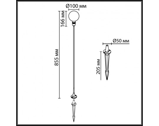 Уличный светильник Odeon Light Nature 7121/2GLA