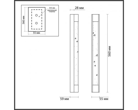 Настенный светодиодный светильник Odeon Light L-Vision Mirada 6693/12WL