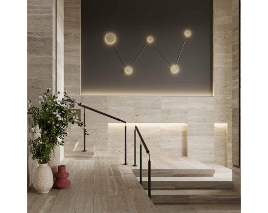 Настенный светодиодный светильник Odeon Light Hightech Travertino 6625/25WL