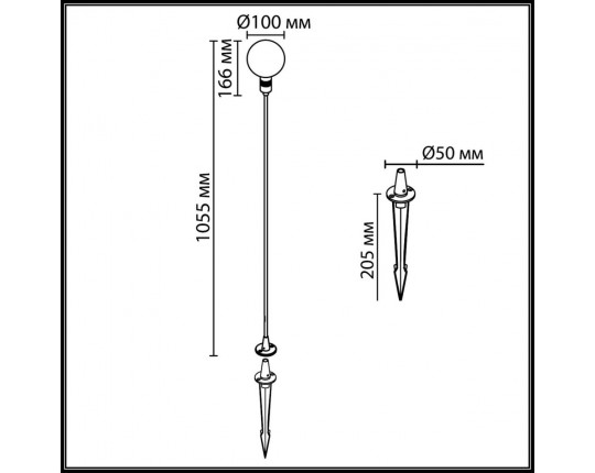 Уличный светильник Odeon Light Nature 7121/2GLB