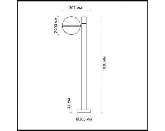Уличный светильник Odeon Light Nature Lomeo 4832/1F