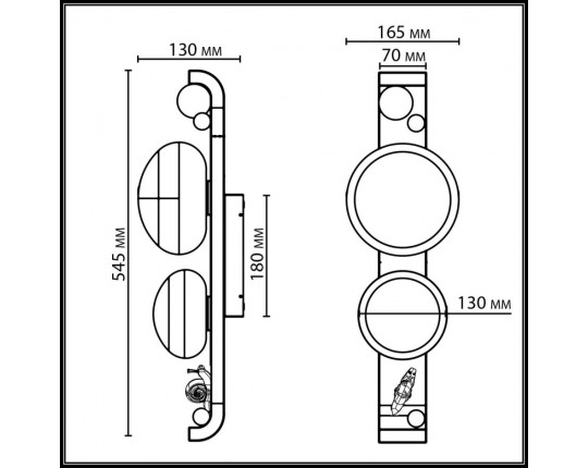 Уличный настенный светильник ODEON LIGHT NATURE 5434/2W