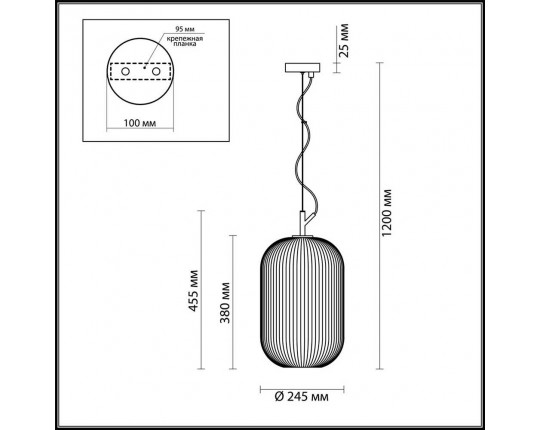 Подвесной светильник Odeon Light Pendant Roofi 4752/1