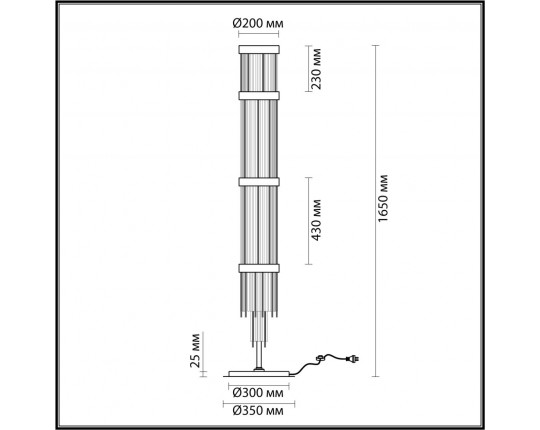 Торшер Odeon Light Hall York 4788/12F