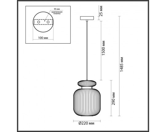 Подвесной светильник Odeon Light JUGI 5042/1B