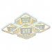Потолочная светодиодная люстра Profit Light 8051/4+1 WHT B
