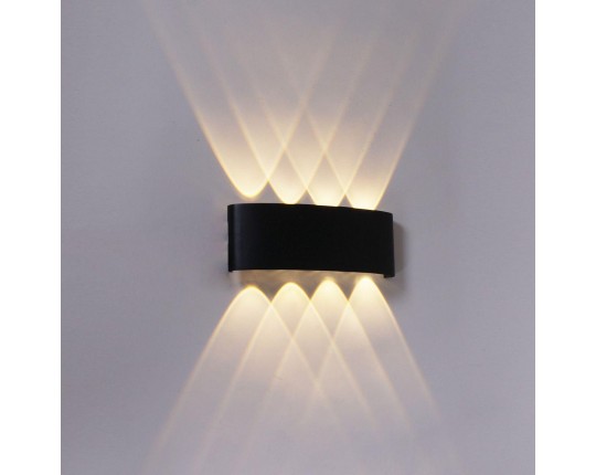 Уличный настенный светодиодный светильник Reluce 86834-9.2-008KT LED8*1W BK