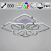 Потолочная светодиодная люстра Reluce 06321-3.3-4+4A WH+CR (RGB)