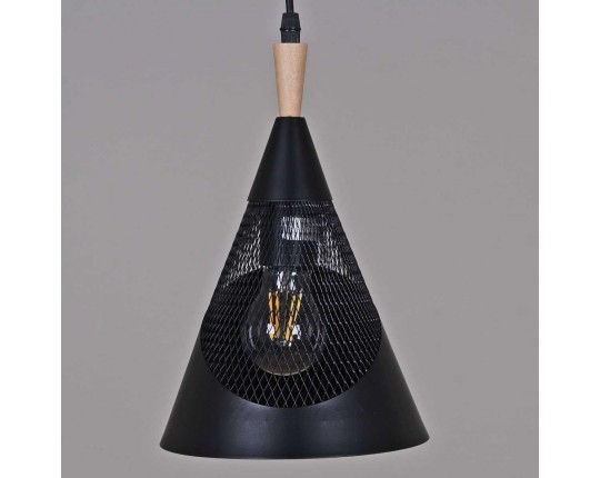 Люстра Reluce 03250-3.9-01 BK+WOOD