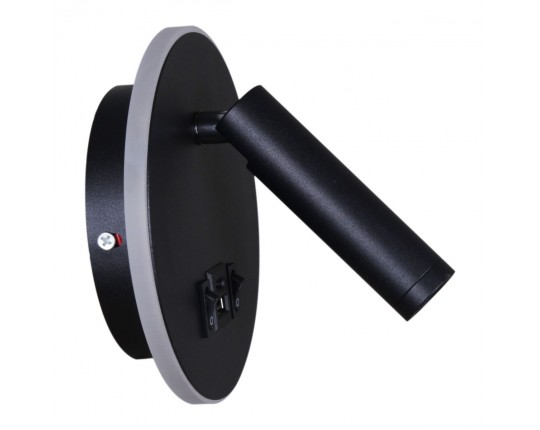 Настенный светодиодный светильник Reluce 86203-9.2-001KT LED12W+USB BK