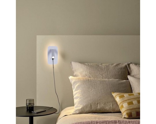 Настенный светодиодный светильник Reluce 86204-9.2-001KT LED12W+USB WT