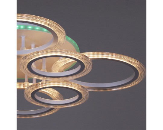 Потолочная светодиодная люстра Reluce 09812-3.3-4+4A WH (RGB)
