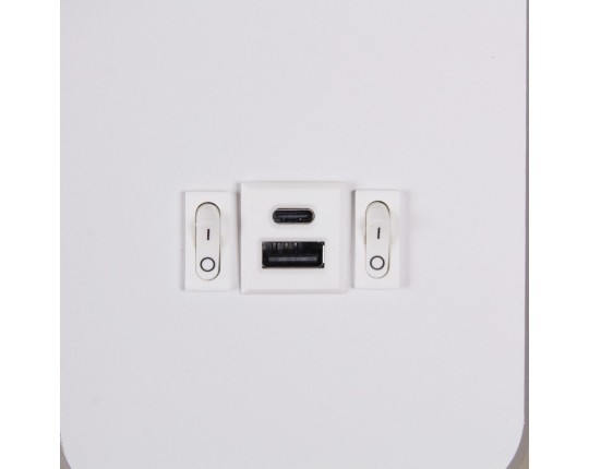 Настенный светодиодный светильник Reluce 86204-9.2-001KT LED12W+USB WT