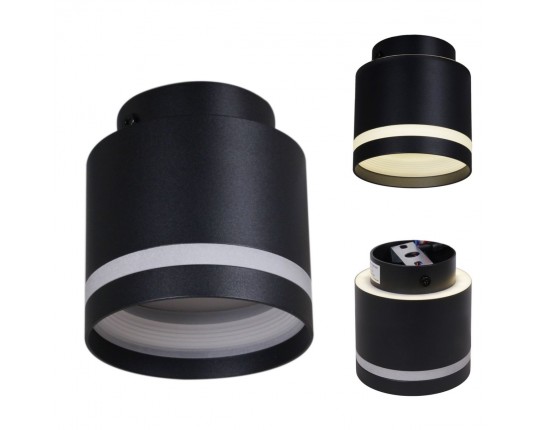 Потолочный светильник Reluce 53001-9.5-001IL GX53+LED3W BK