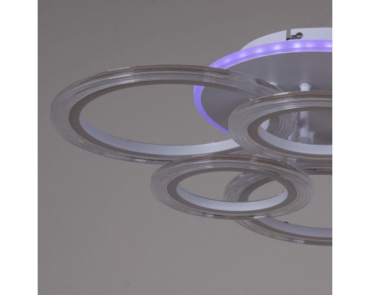 Потолочная светодиодная люстра Reluce 09812-3.3-3+3A WH (RGB)