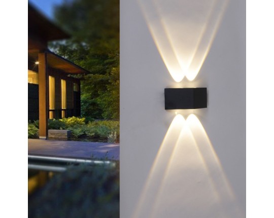 Уличный настенный светодиодный светильник Reluce 86856-9.2-001KT LED4W BK