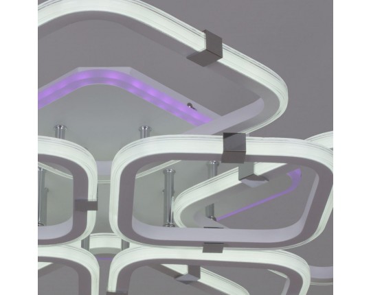 Потолочная светодиодная люстра Reluce 06321-3.3-4+4A WH+CR (RGB)
