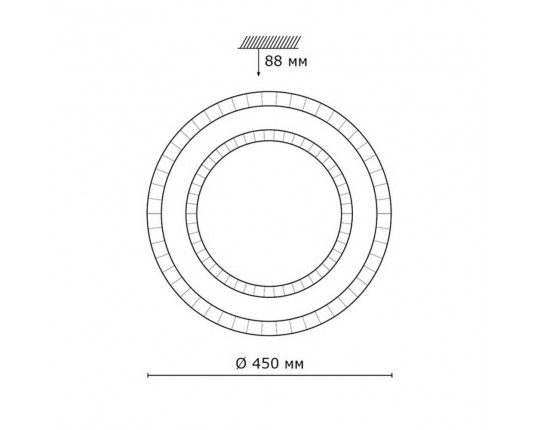 Настенно-потолочный светодиодный светильник Sonex Pale Floors 2041/EL