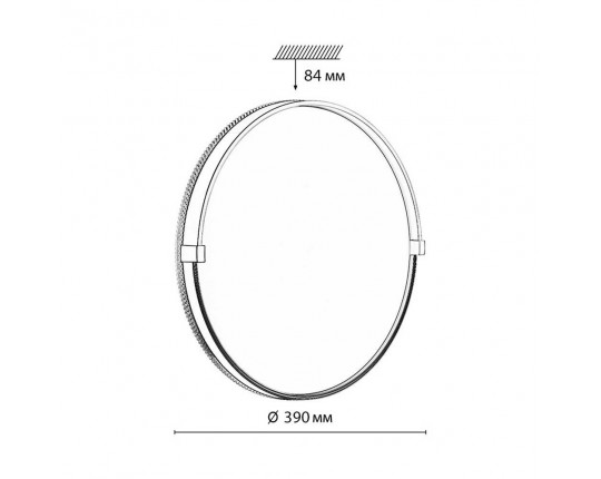 Настенно-потолочный светодиодный светильник Sonex Pale Olidi Black 7647/DL
