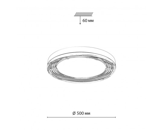 Настенно-потолочный светодиодный светильник Sonex Mitra Infinita 7728/112L