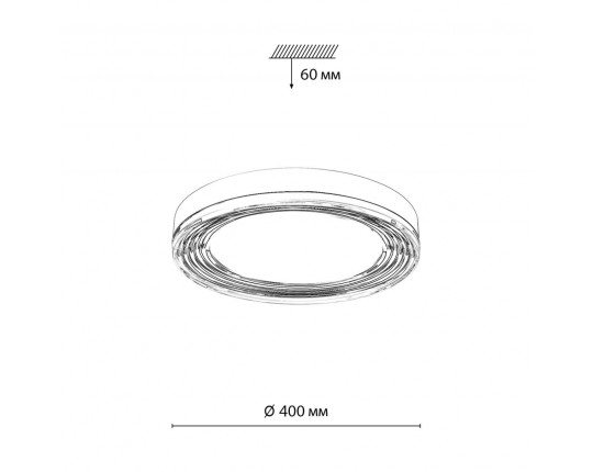Настенно-потолочный светодиодный светильник Sonex Mitra Infinita 7728/76L