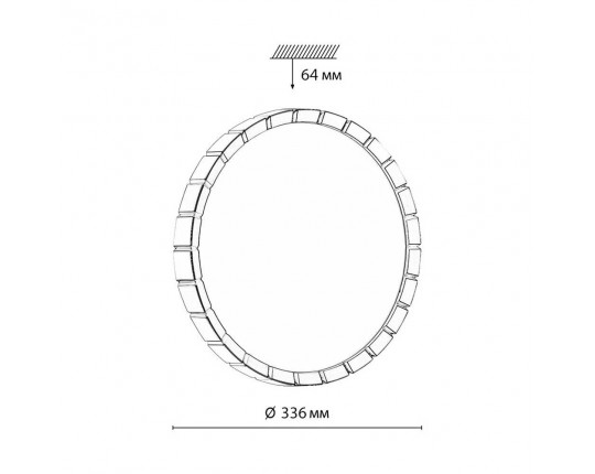 Настенно-потолочный светодиодный светильник Sonex Pale Atabi Black 7649/CL