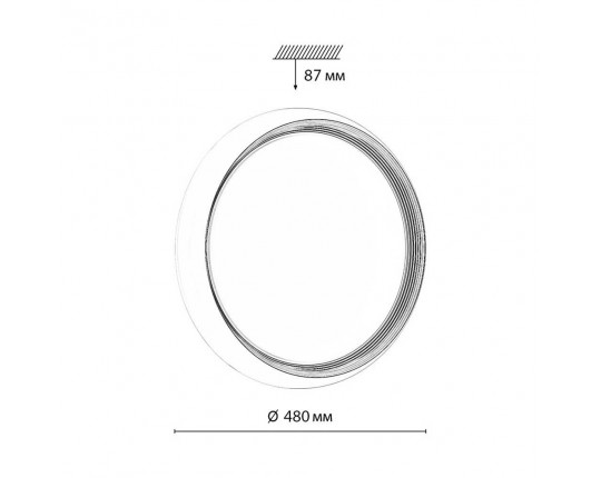 Настенно-потолочный светодиодный светильник Sonex Pale Tofiq Black 7651/EL