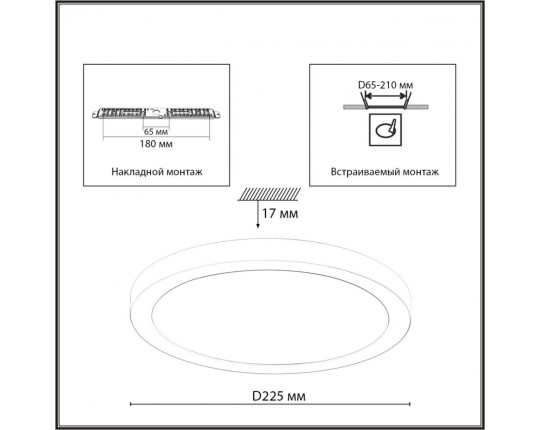 Светильник потолочный Sonex NEBULA BLACK 7788/18L