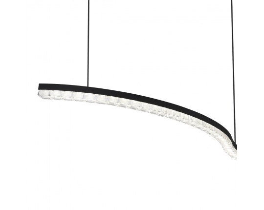 SL1018.403.01 Светильник подвесной ST-Luce черный/прозрачный LED 1*65W 4000K