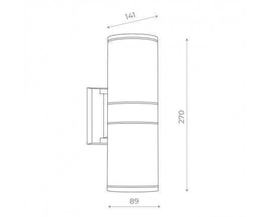 SL561.401.02 Светильник уличный настенный ST-Luce Черный/Черный LED 2*5W 4000K