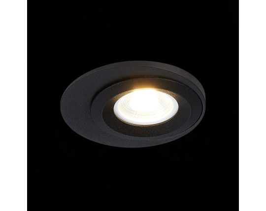 ST216.408.01 Св-к встр. Черный GU10 1*7W IP20 D100xH23 220V Без ламп