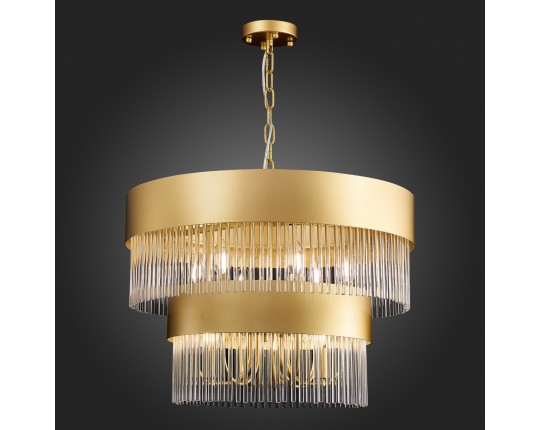 SL1225.203.09 Люстра подвесная ST-Luce Золотистый/Золотистый, Прозрачный E14 9*40W