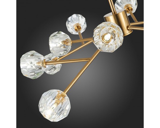 SL1166.303.12 Светильник подвесной ST-Luce Латунь/Прозрачный G9 LED 12*5W