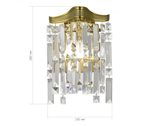 SL1659.301.01 Светильник настенный ST-Luce Латунь/Прозрачный E14 1*60W