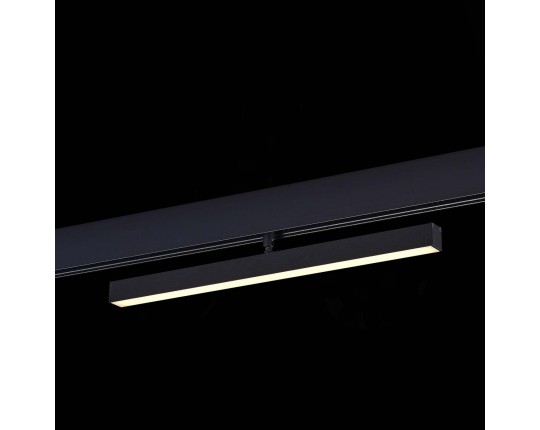 ST802.436.12 Магнитный трековый светильник Черный LED 1*12W 3000K 700Lm Ra>90 120° IP20 L405xW22,5xH