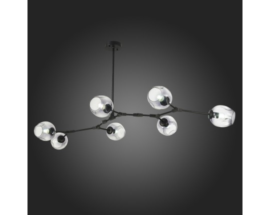 SLE154843-07 Светильник подвесной Черный/Дымчатый E27 7*40W