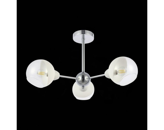 SLE102702-03 Светильник потолочный Хром/Прозрачный, Матовый никель E14 3*40W