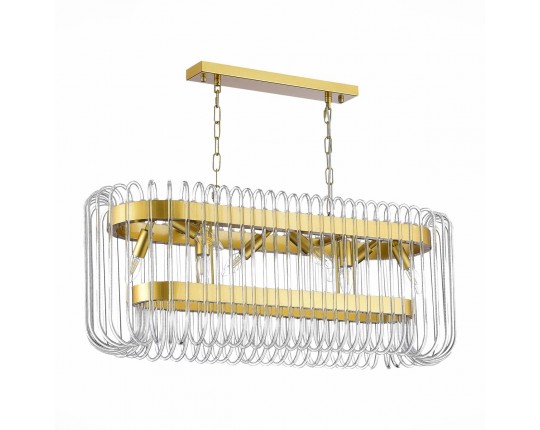 SL1228.203.08 Люстра подвесная ST-Luce Золотистый/Прозрачный E14 8*40W