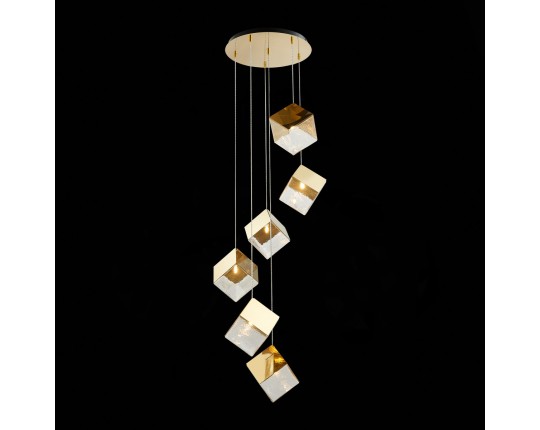 SL1182.203.06 Светильник подвесной ST-Luce Золотистый/Прозрачный, Золотистый G9 6*5W